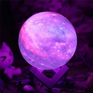 Lampe veilleuse galaxie magique à 16 couleurs changeantes, design décoratif
