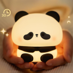 Veilleuse animaux petit panda assis fonction timer
