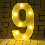 veilleuse LED en forme de lettres et chiffres