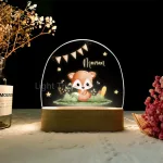 lampes pour bébé renardeau personnalisées