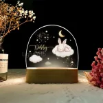 lampe nuit bébé lapin nuage