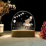 veilleuse douce ourson assis pour bébé