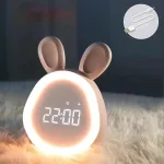 réveil veilleuse lapin Rose