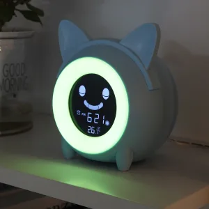 réveil veilleuse ludique chat