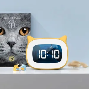 réveil veilleuse enfant chat