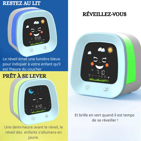 réveil avec lumière douce et chiffres