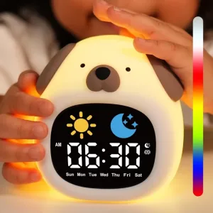 réveil veilleuse éducatif forme de chiot