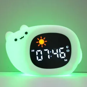 réveil veilleuse éducatif chat cool