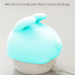 réveil multifonction lapin coloré