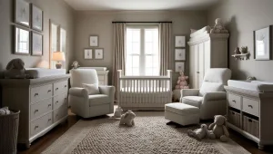 chambre complète pour bébé avec une veilleuse